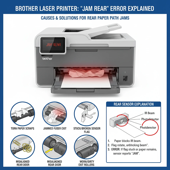 خطای Jam Rear دقیقاً به چه معناست و چرا رخ می‌دهد؟