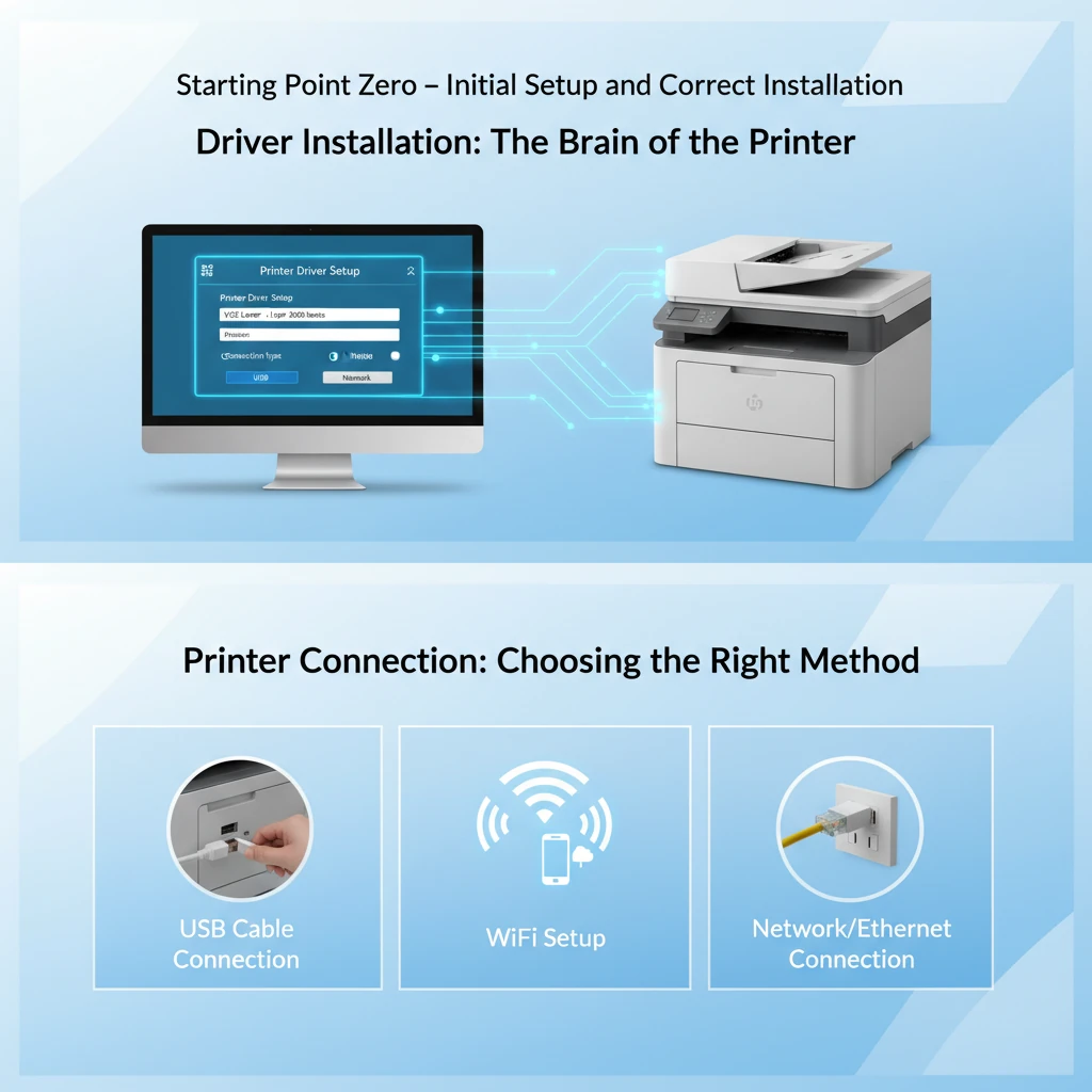 0 تا 100 تنظیمات پرینتر